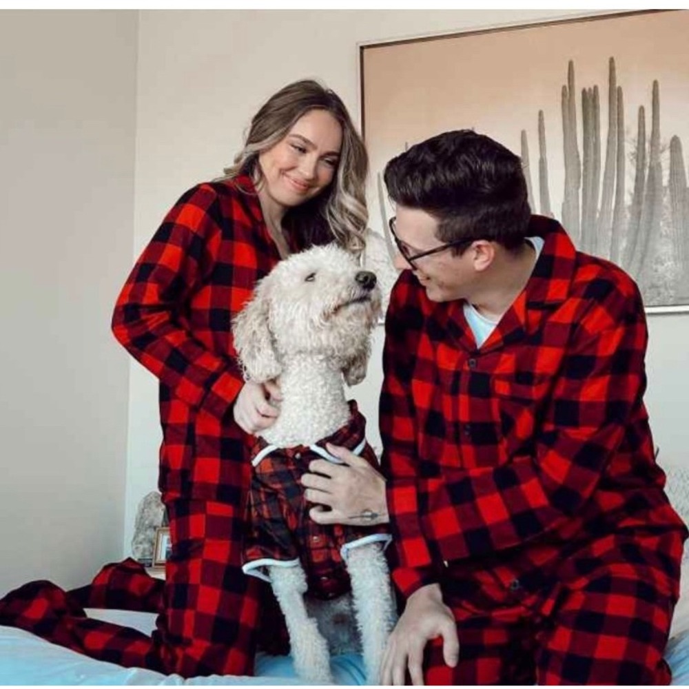Wondershop black and red plaid buffalo pajamas set‎ size XL new in unopened bag